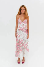 Rosalie Women's Floral Wrap Midi Dress | Cotton Summer Dress | Casual, Work & Evening