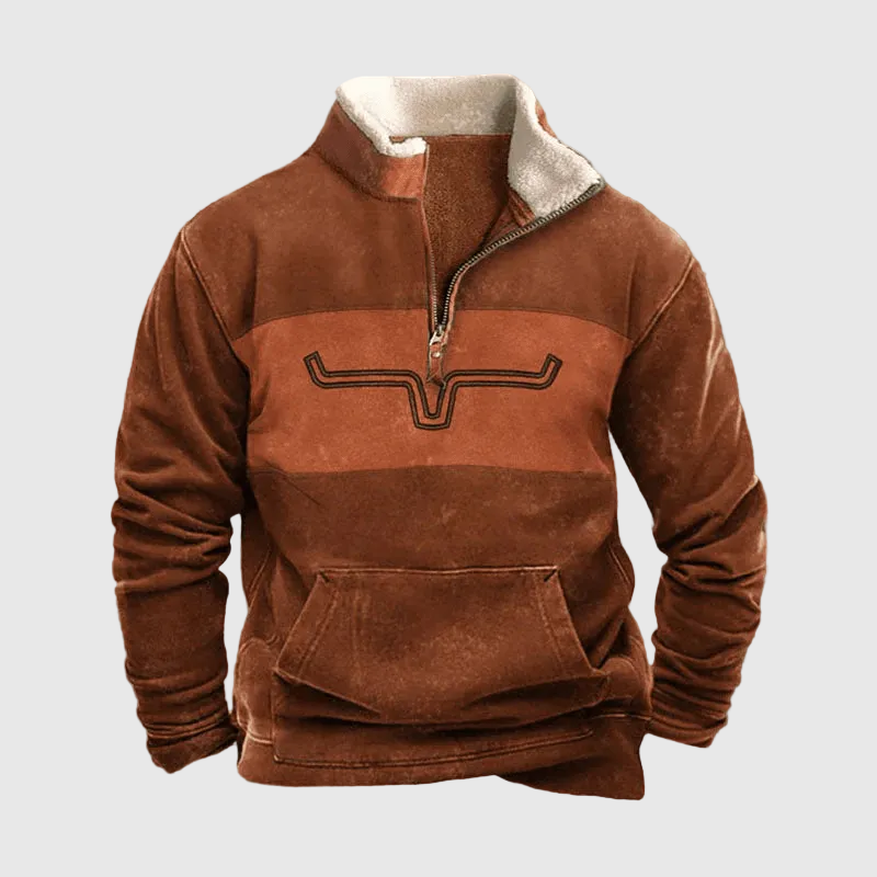 Celio Men's Cotton Knit Half-Zip Sweater | Soft Casual Quarter Zip Jumper for Men | Smart Casual Everyday Knitwear