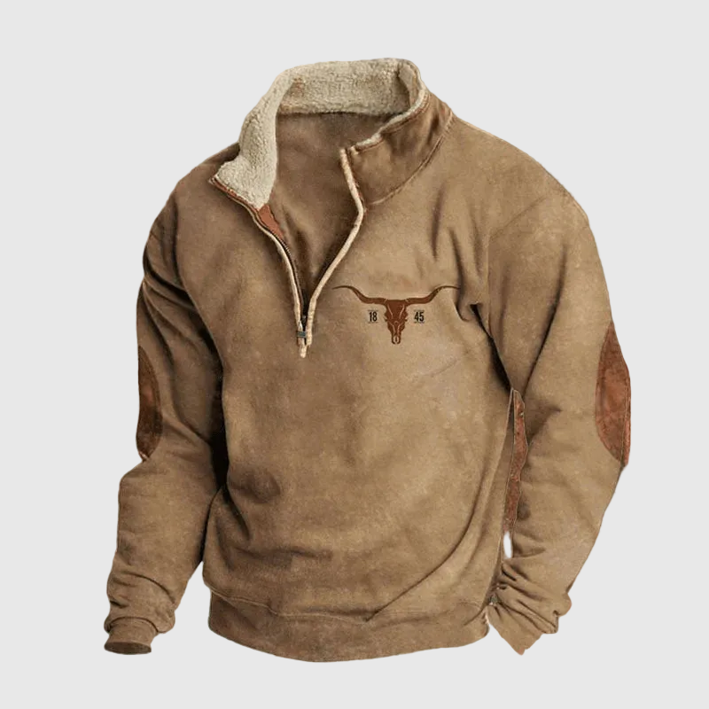 Celio Men's Cotton Knit Half-Zip Sweater | Soft Casual Quarter Zip Jumper for Men | Smart Casual Everyday Knitwear