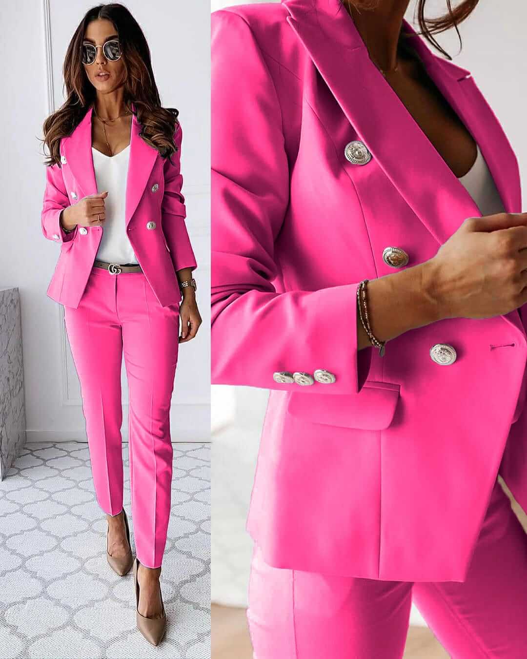 Elena Tailleur Femme – Modern Set with Elegant Jacket & Chic Fitted Pants