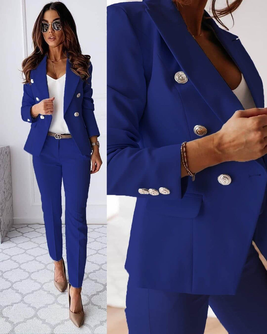 Elena Tailleur Femme – Modern Set with Elegant Jacket & Chic Fitted Pants