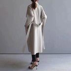 Isabelle Women's Long Wool Coat – Elegant & Comfortable Timeless Winter Coat