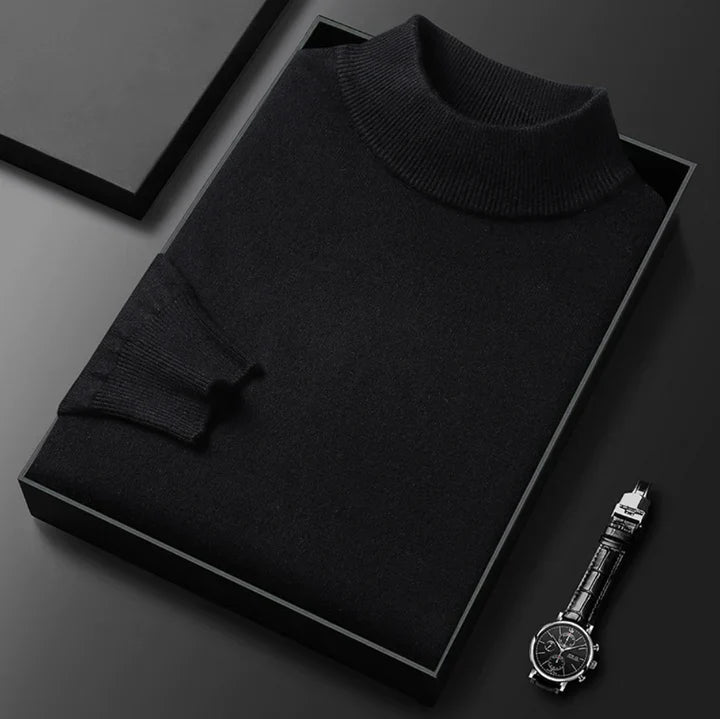 Men’s Roll Neck Jumper – Warm Knit Sweater for Winter