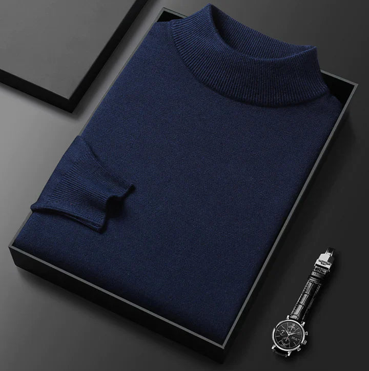 Men’s Roll Neck Jumper – Warm Knit Sweater for Winter