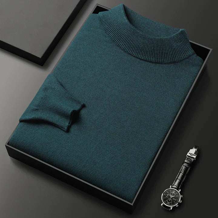 Men’s Roll Neck Jumper – Warm Knit Sweater for Winter