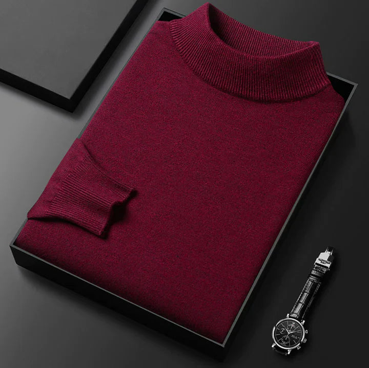 Men’s Roll Neck Jumper – Warm Knit Sweater for Winter