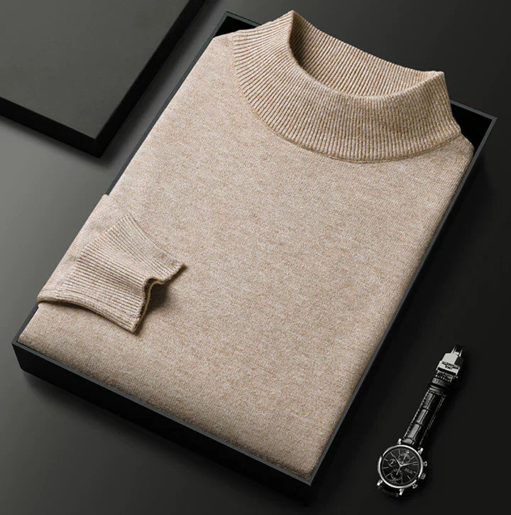 Men’s Roll Neck Jumper – Warm Knit Sweater for Winter