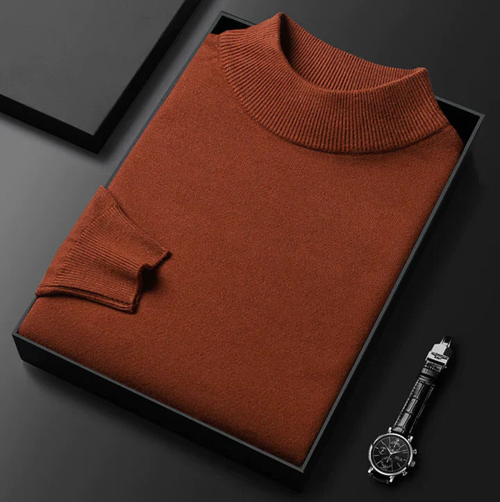 Men’s Roll Neck Jumper – Warm Knit Sweater for Winter