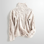 Women’s Cable-Knit Turtleneck Sweater – Cashmere-Blend Knit Pullover