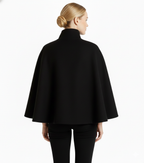 Ivanna Wool Coat Woman – Elegant High Collar with Removable Belt & Casual Cut