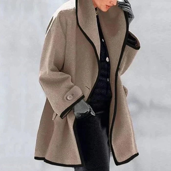 Jacky Women's Longline Wool Blend Coat | Classic Tailored Maxi Wool Coat for Women | Elegant Smart Casual Winter Outerwear