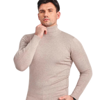Nico Men's Merino Wool Blend Turtleneck Sweater | Soft Warm Roll Neck Jumper for Men | Smart Casual Everyday Winter Knitwear