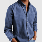 Alex Men's Cotton Linen Long Sleeve Shirt | Lightweight & Breathable | Smart Casual Summer Wear