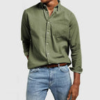 Alex Men's Cotton Linen Long Sleeve Shirt | Lightweight & Breathable | Smart Casual Summer Wear