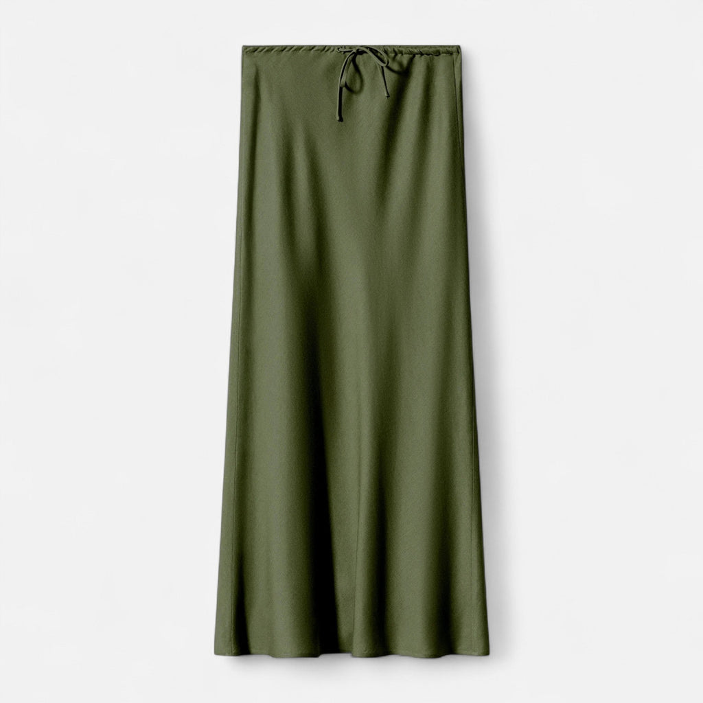 Women's Elegant High-Waist Satin Skirt