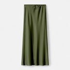 Women's Elegant High-Waist Satin Skirt