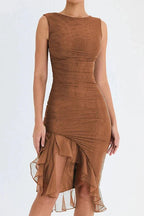 Charlotte Women's Cotton Bodycon Midi Dress | Fitted Silhouette | Casual, Work & Evening