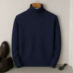 Gauthier Men's Cashmere Blend Turtleneck Sweater | Soft Luxury Roll Neck Jumper for Men