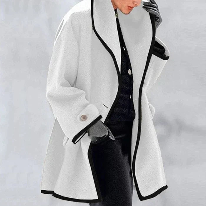 Jacky Women's Longline Wool Blend Coat | Classic Tailored Maxi Wool Coat for Women | Elegant Smart Casual Winter Outerwear
