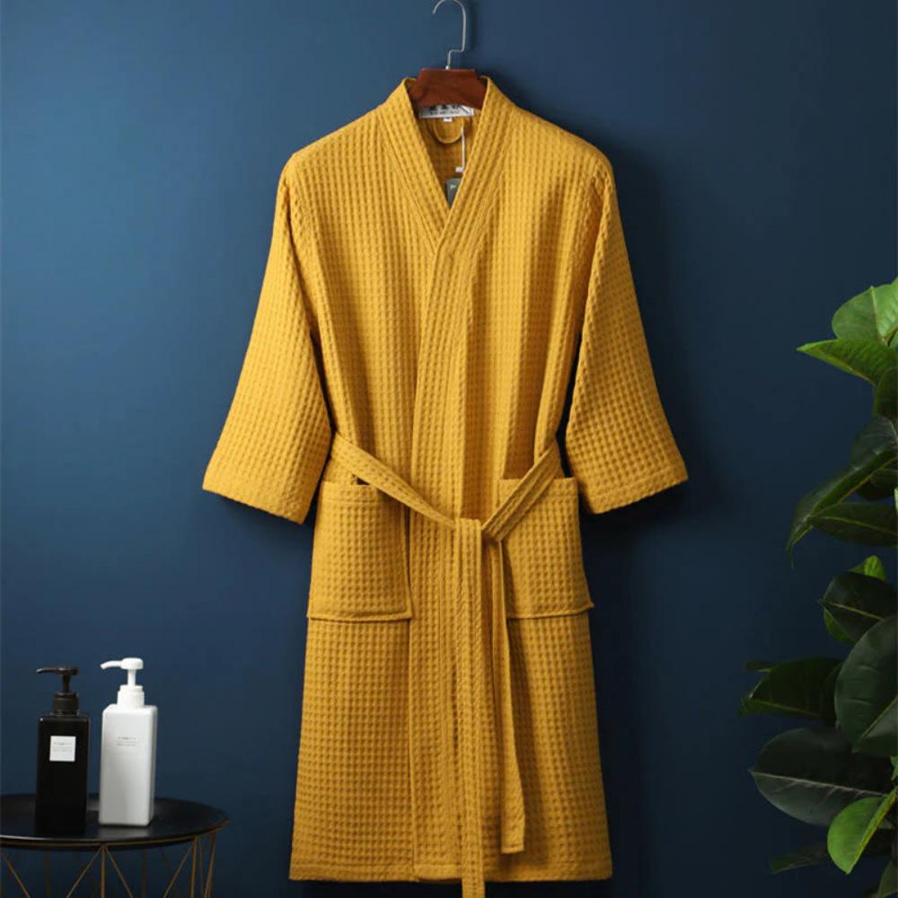 Women's Waffle Cotton Dressing Gown | Lightweight Spa Robe | Breathable Loungewear & Gifting