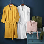 Women's Waffle Cotton Dressing Gown | Lightweight Spa Robe | Breathable Loungewear & Gifting