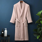Women's Waffle Cotton Dressing Gown | Lightweight Spa Robe | Breathable Loungewear & Gifting