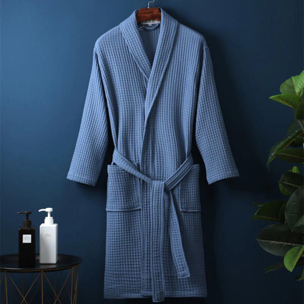 Women's Waffle Cotton Dressing Gown | Lightweight Spa Robe | Breathable Loungewear & Gifting