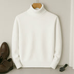 Gauthier Men's Cashmere Blend Turtleneck Sweater | Soft Luxury Roll Neck Jumper for Men