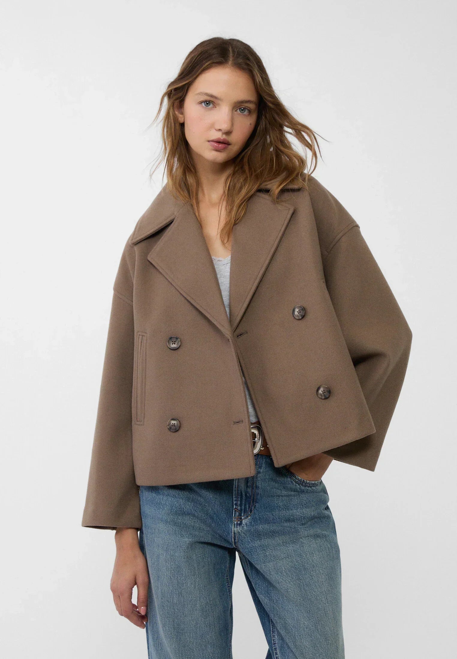 Sophie Women's Elegant Short Tailored Coat | Classic Cropped Everyday Coat for Women