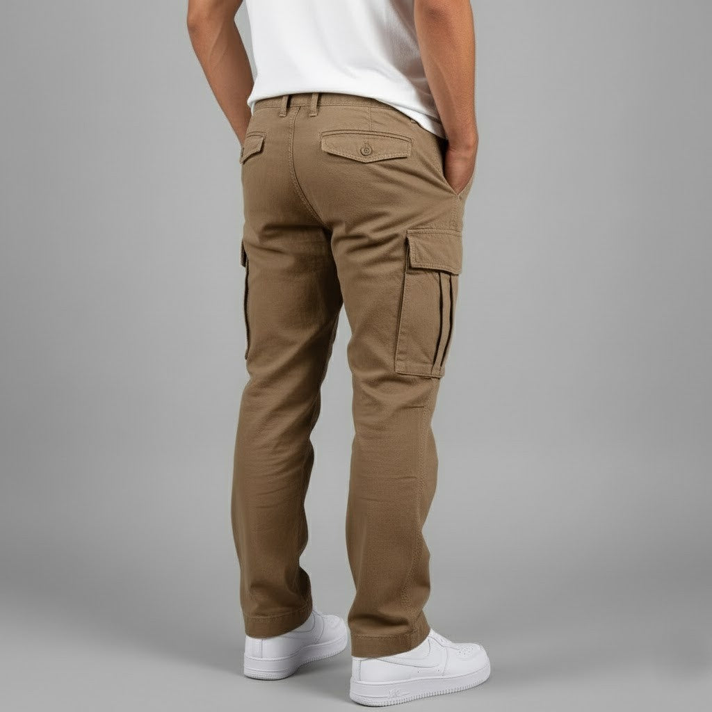 Benjamin Men's Relaxed Fit Cargo Trousers | Streetwear Side Pocket Pants for Men