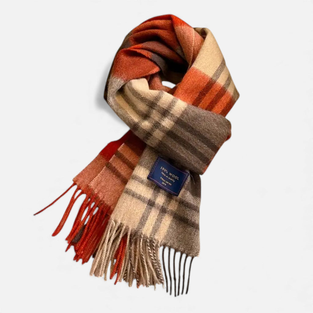 British Classic Wool Scarf – Retro Striped Winter Elegance
