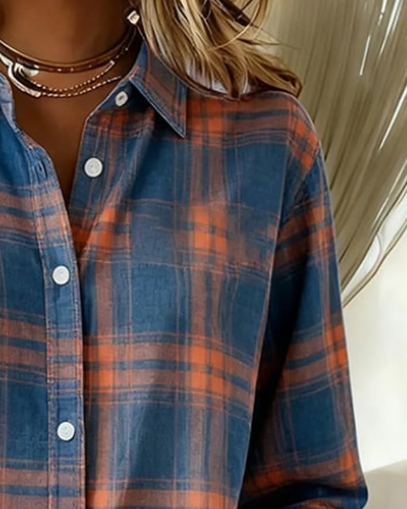 Houndstooth Women's Checked Knit Jacket | Notched Lapel Casual Cardigan Jacket for Women