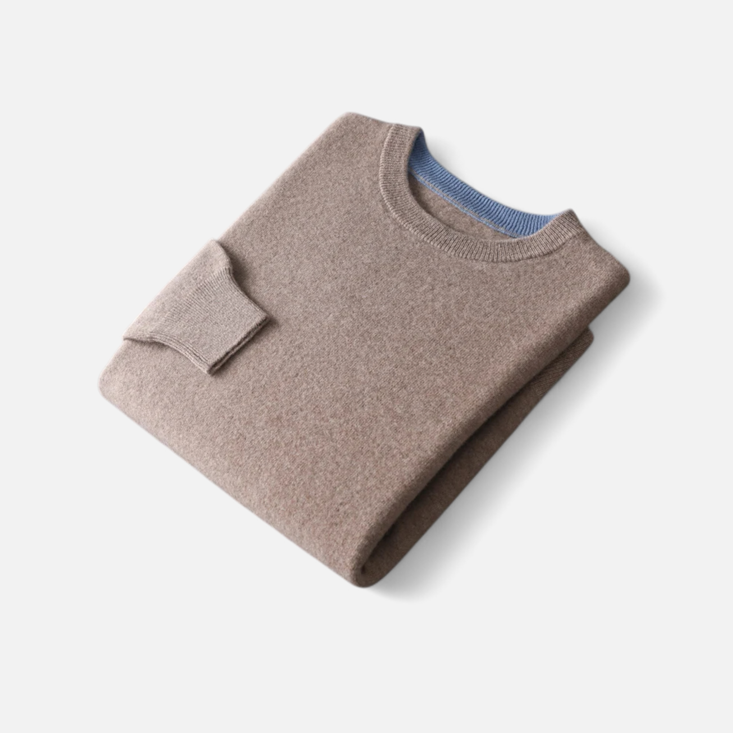 Wise Men's Loose-Fit Cashmere Wool Blend Round Neck Jumper | Relaxed Luxury Knit Jumper for Men | Smart Casual Everyday Winter Knitwear