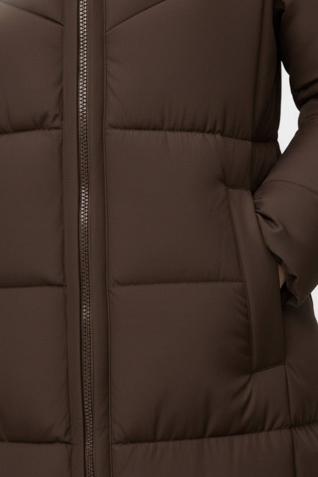 Women's Long Hooded Puffer Coat | Longline Padded Winter Coat for Women | Warm Insulated Hooded Puffer Jacket