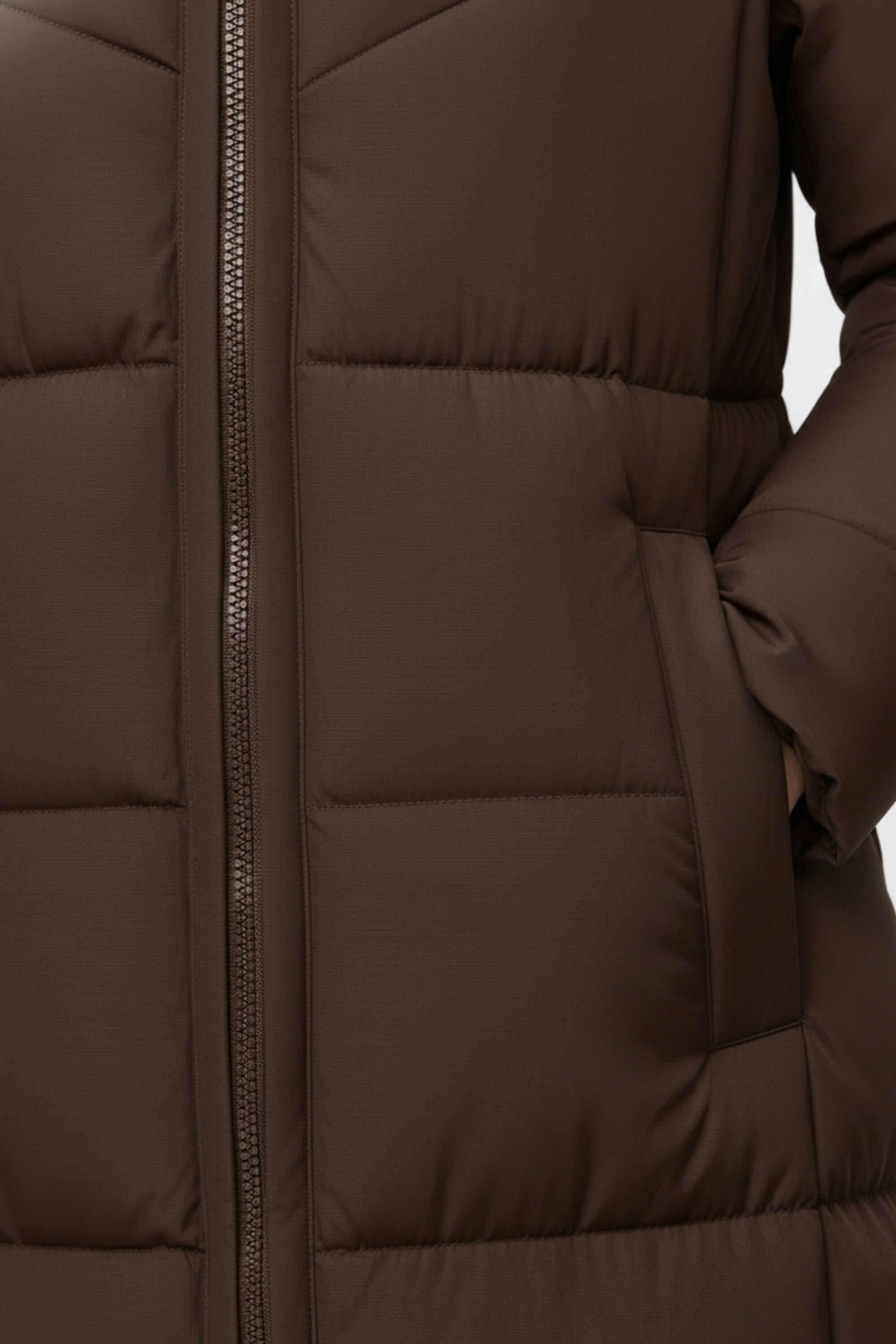 Women's Long Hooded Puffer Coat | Longline Padded Winter Coat for Women | Warm Insulated Hooded Puffer Jacket