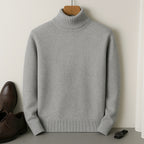 Gauthier Men's Cashmere Blend Turtleneck Sweater | Soft Luxury Roll Neck Jumper for Men