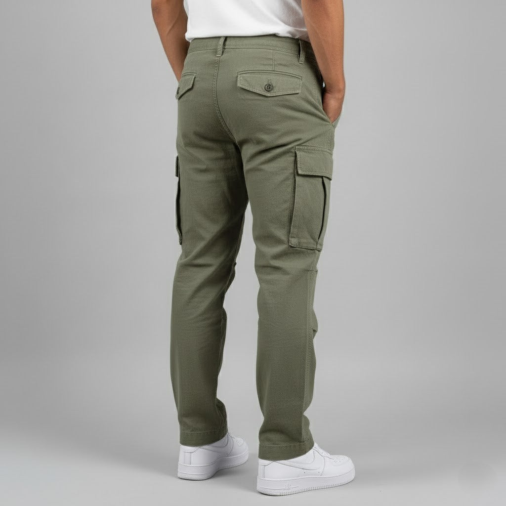 Benjamin Men's Relaxed Fit Cargo Trousers | Streetwear Side Pocket Pants for Men