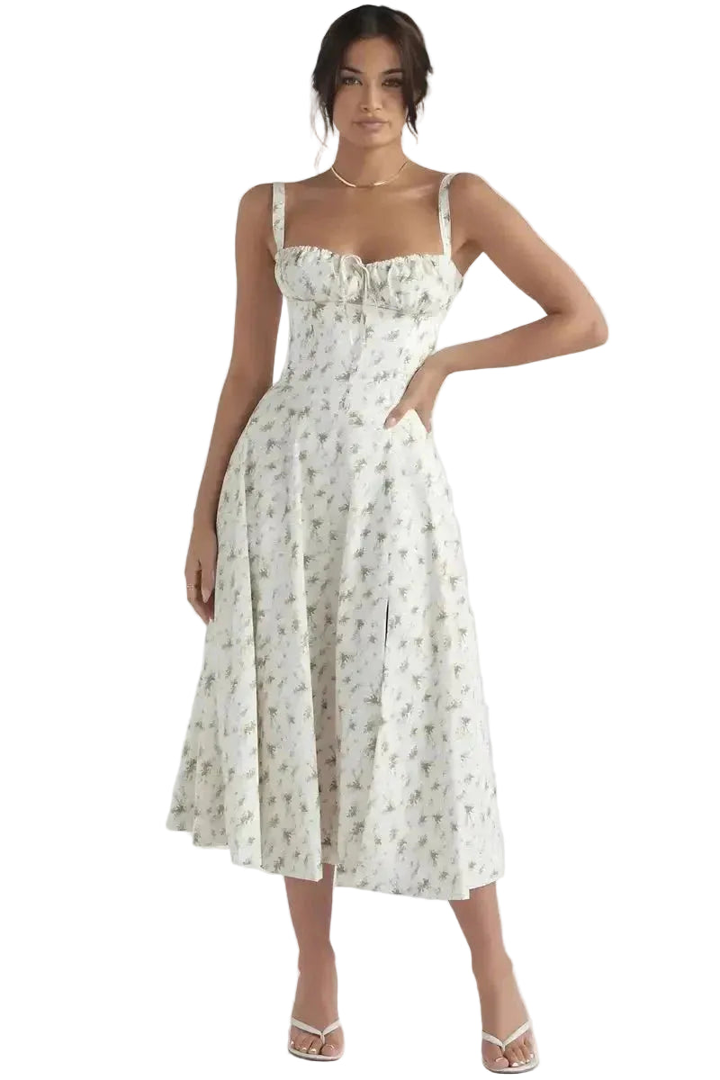 Scarlett | Women’s Floral Midi Dress – Lightweight Summer Dress | Casual & Elegant