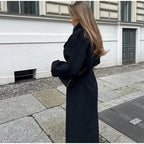 Inka Women's Oversized Longline Wool Coat | Trendy Winter Maxi Coat for Women