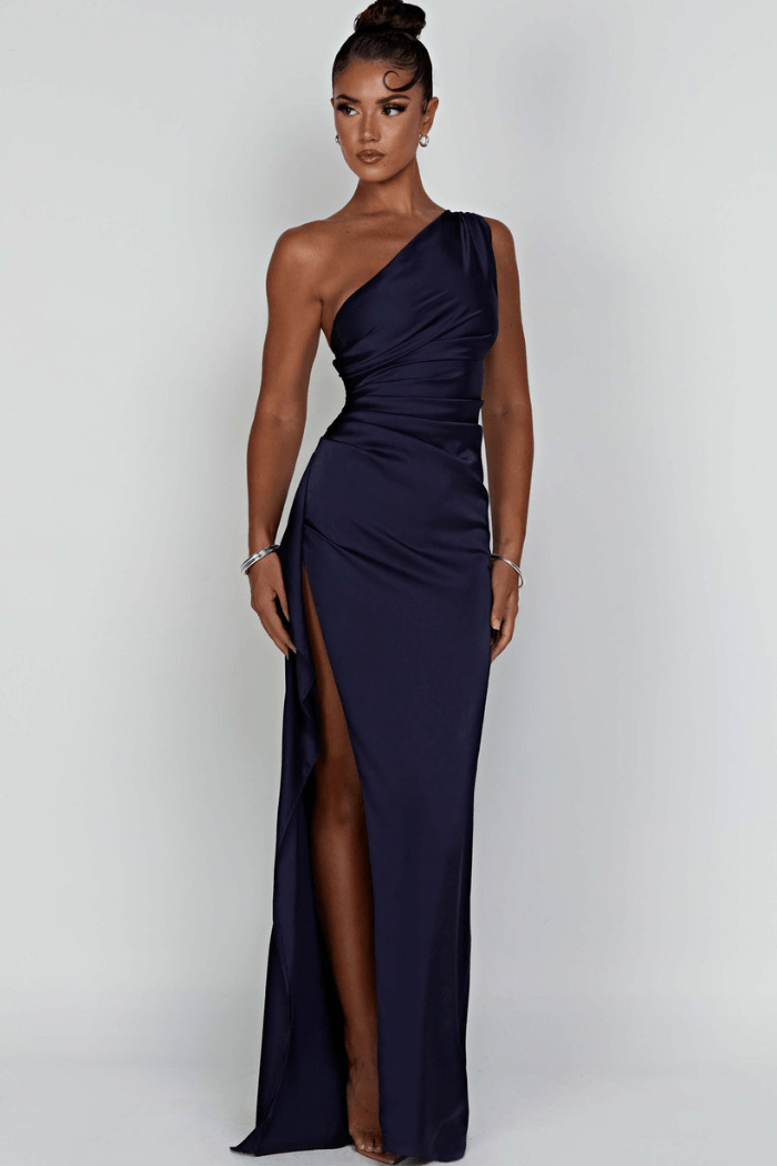 Diana Women's Satin Wrap Maxi Dress | Occasion Wedding Guest Dress | Evening & Smart Casual