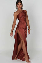 Diana Women's Satin Wrap Maxi Dress | Occasion Wedding Guest Dress | Evening & Smart Casual
