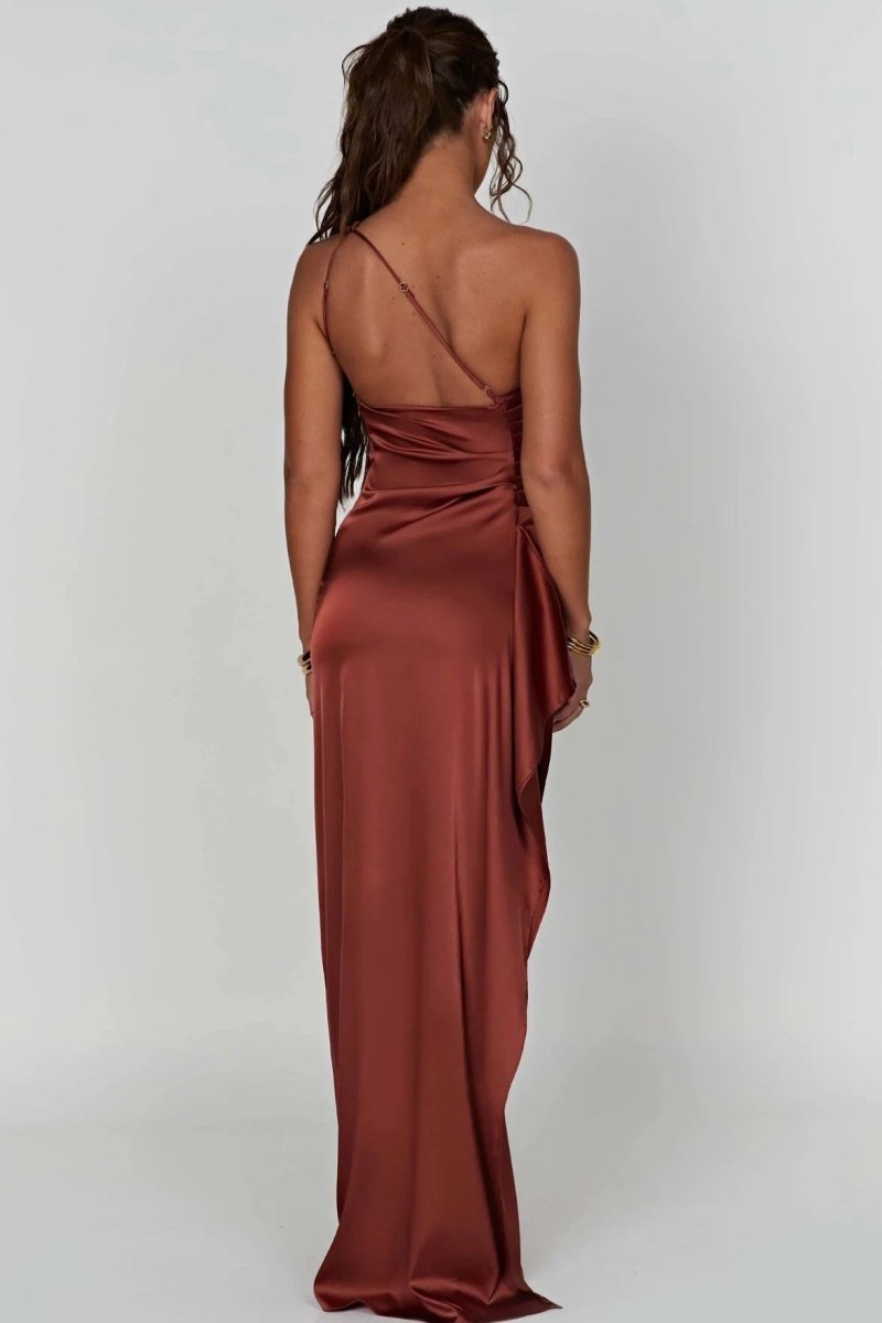 Diana Women's Satin Wrap Maxi Dress | Occasion Wedding Guest Dress | Evening & Smart Casual