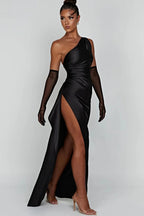 Diana Women's Satin Wrap Maxi Dress | Occasion Wedding Guest Dress | Evening & Smart Casual