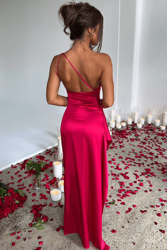 Diana Women's Satin Wrap Maxi Dress | Occasion Wedding Guest Dress | Evening & Smart Casual