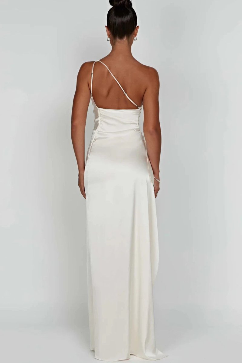 Diana Women's Satin Wrap Maxi Dress | Occasion Wedding Guest Dress | Evening & Smart Casual