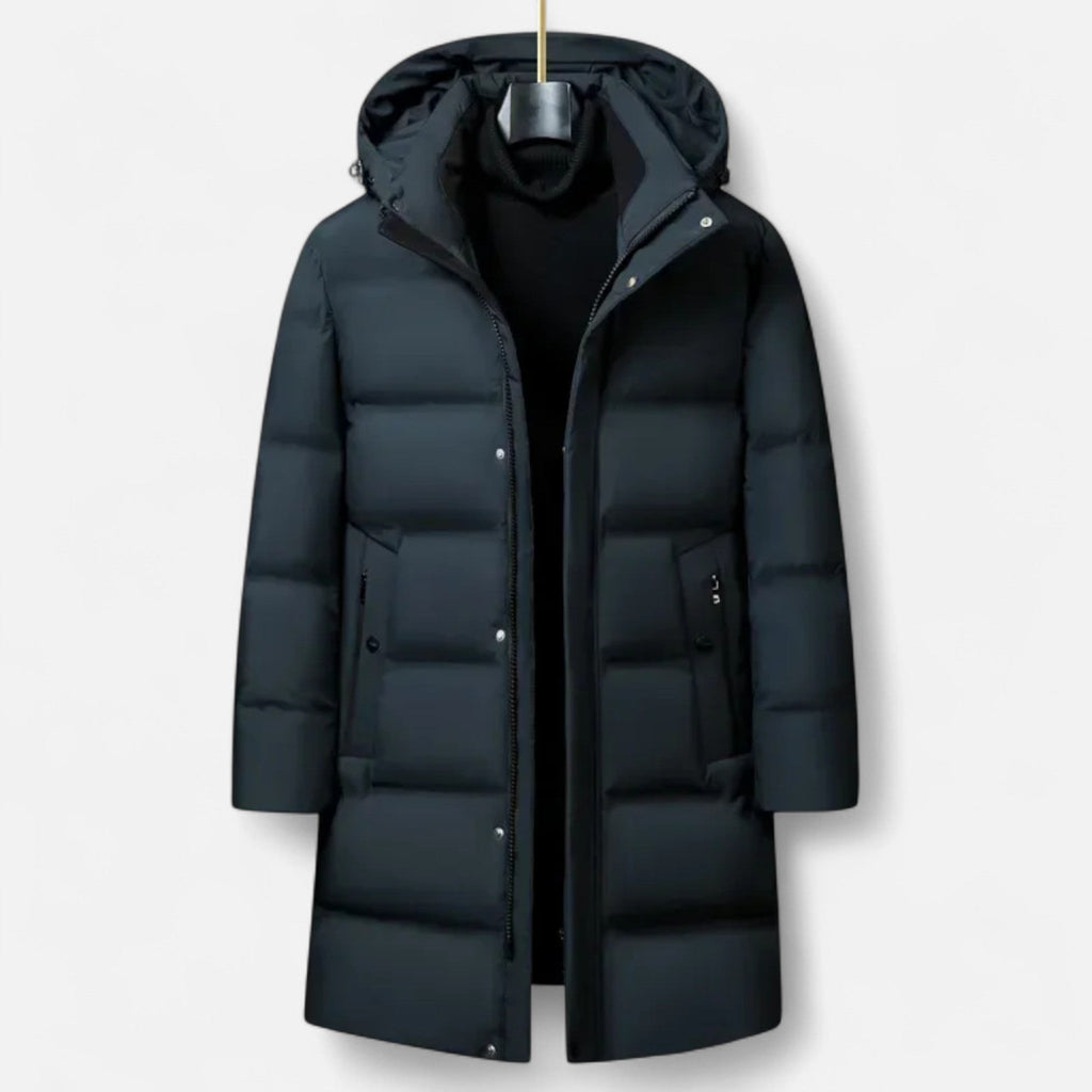 Men’s Premium Down Parka Coat – Hooded Insulated Elegance