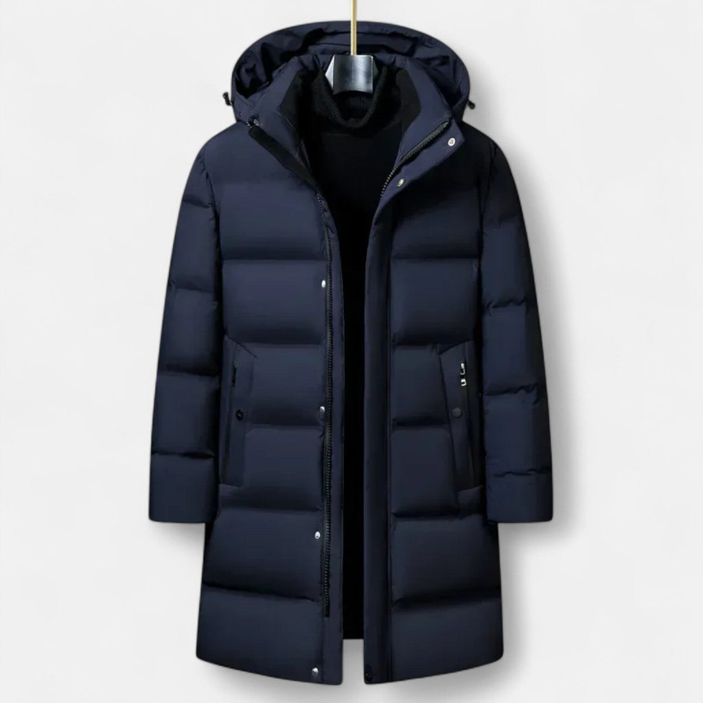 Men’s Premium Down Parka Coat – Hooded Insulated Elegance