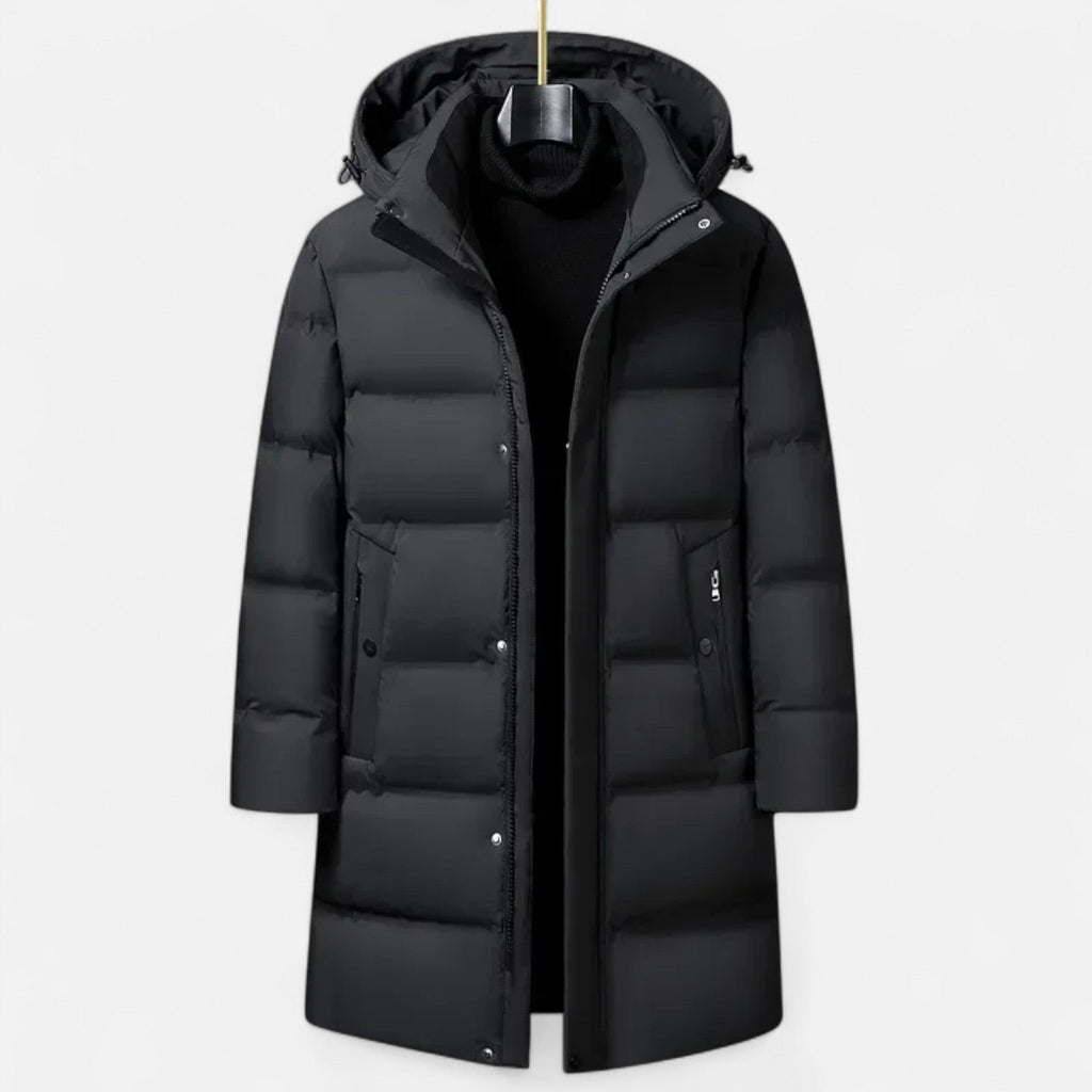 Men’s Premium Down Parka Coat – Hooded Insulated Elegance