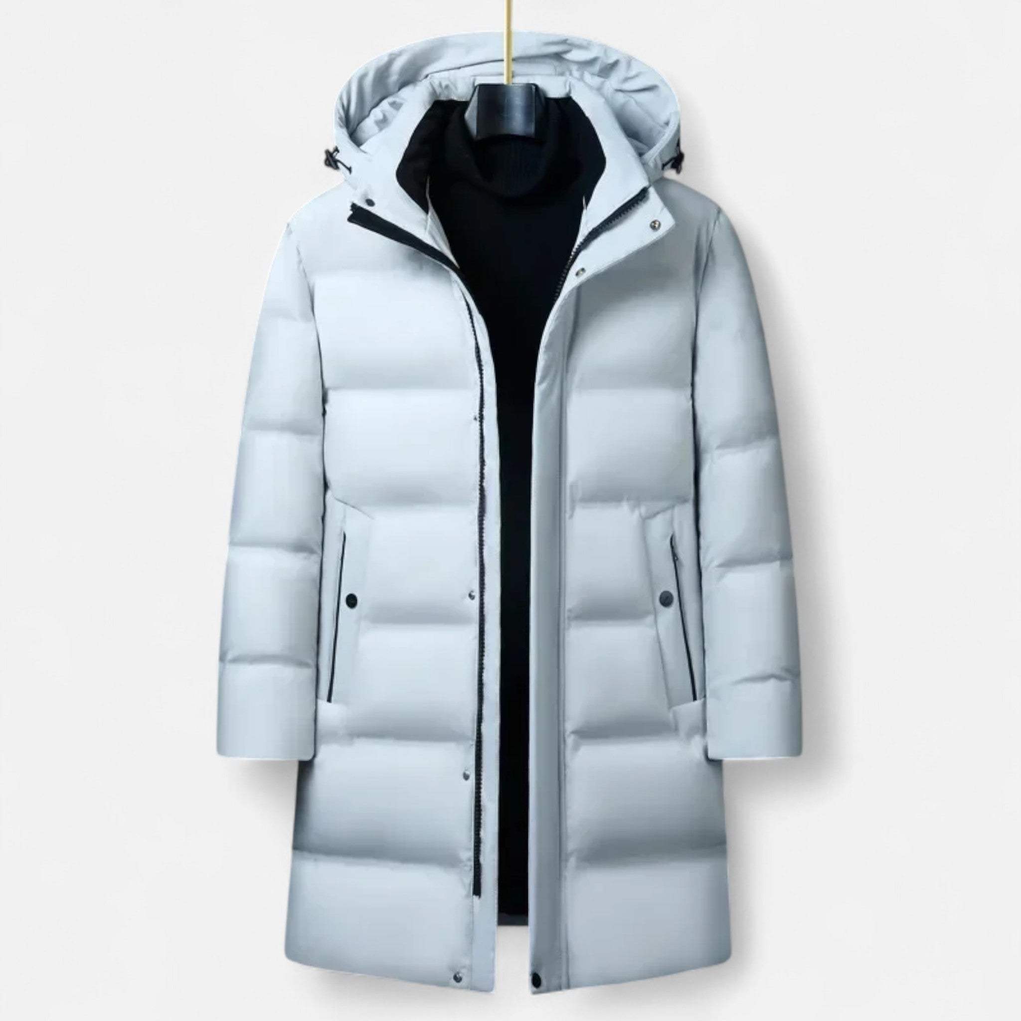 Men’s Premium Down Parka Coat – Hooded Insulated Elegance
