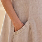 Celestina Women's Linen Midi Dress | Elegant Casual Linen Dress for Women | Breathable Everyday Summer & Smart Casual Style